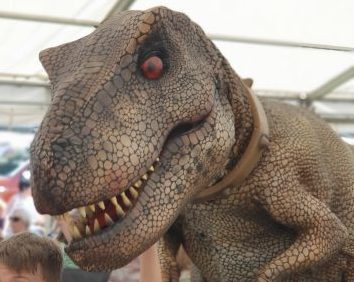 rexy at event anamatronic trex at event